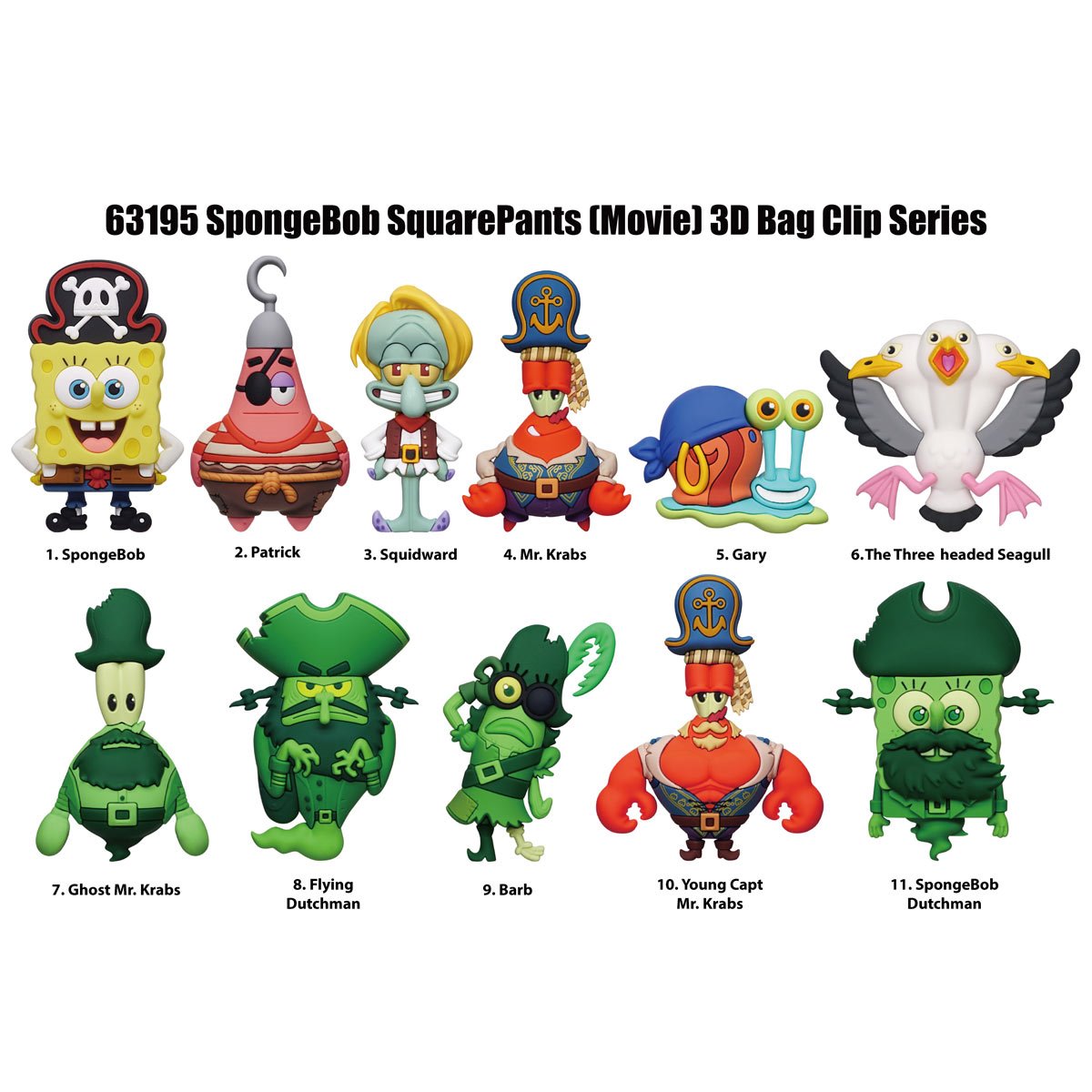 The SpongeBob Movie: Search for SquarePants 3D Foam Bag Clip Display Case of 24