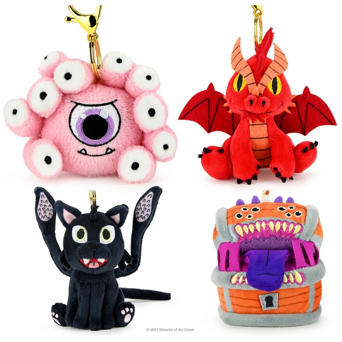 Dungeons & Dragons Monster 3-Inch Plush Charms Wave 1 Random 4-Pack