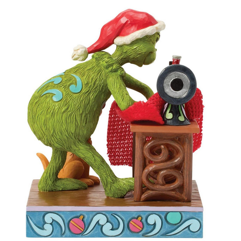 Dr. Seuss Grinch Sewing Santa Suit by Jim Shore Statue
