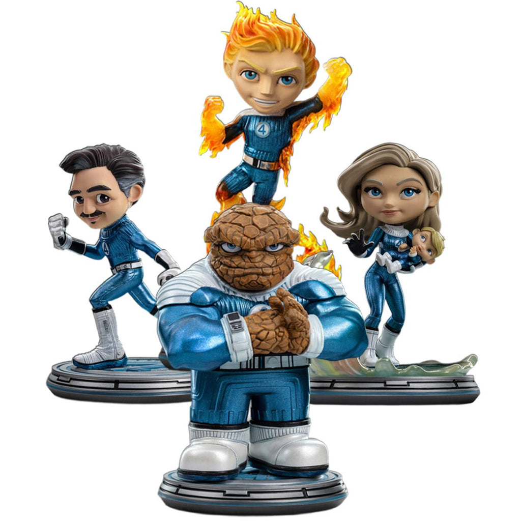 The Fantastic Four: First Steps MiniCo Limited Edition Metallic Vinyl Figure 4-Pack - AE Exclusive