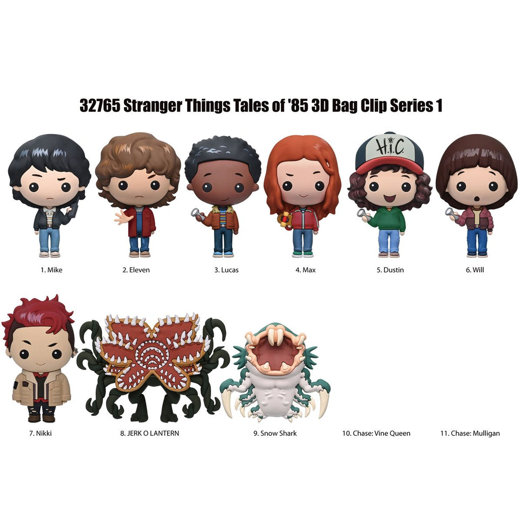 Stranger Things: Tales from '85 3D Foam Bag Clip Display Case of 24