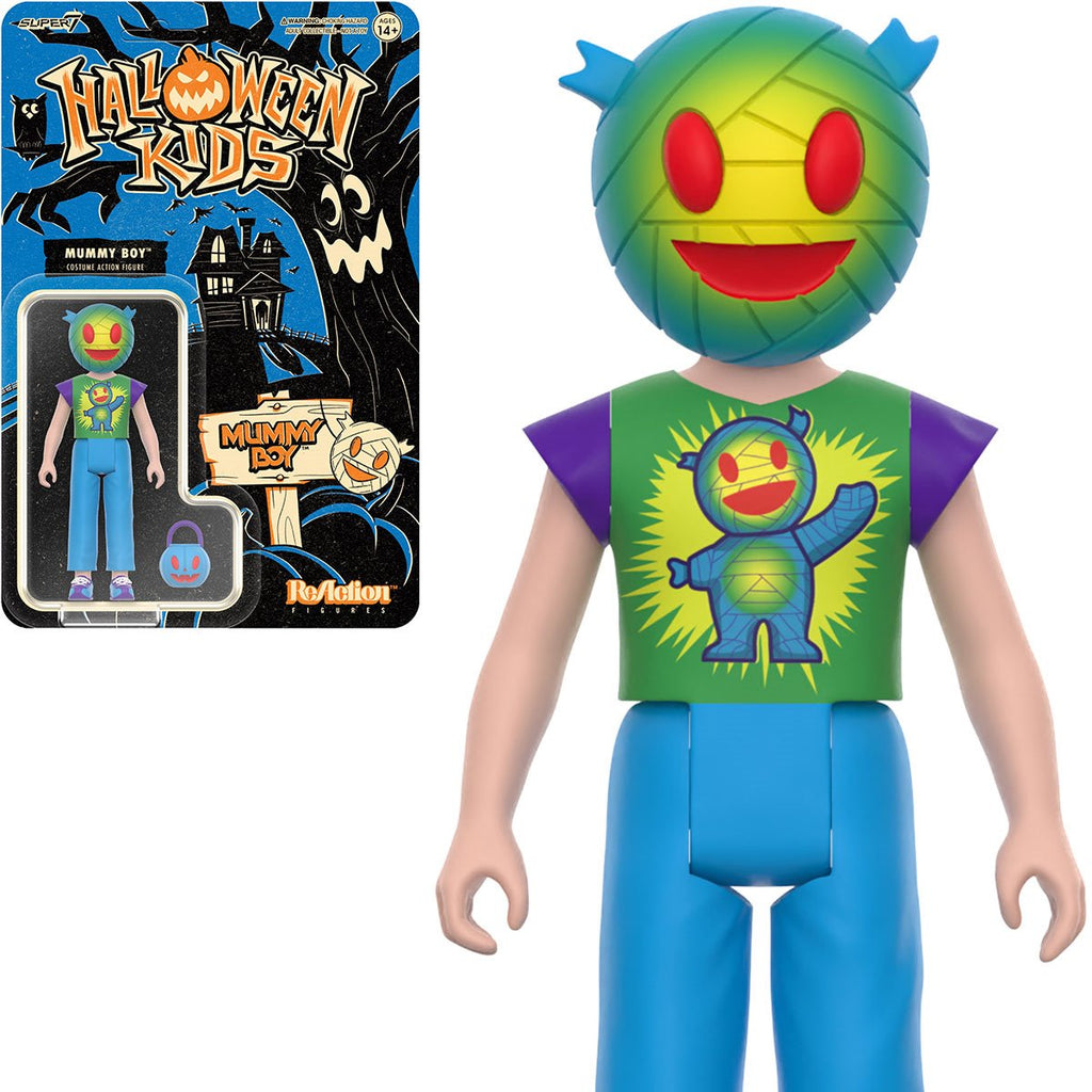 Halloween Kids Graphic Tee Mummy Boy 3 3/4-Inch ReAction Figure
