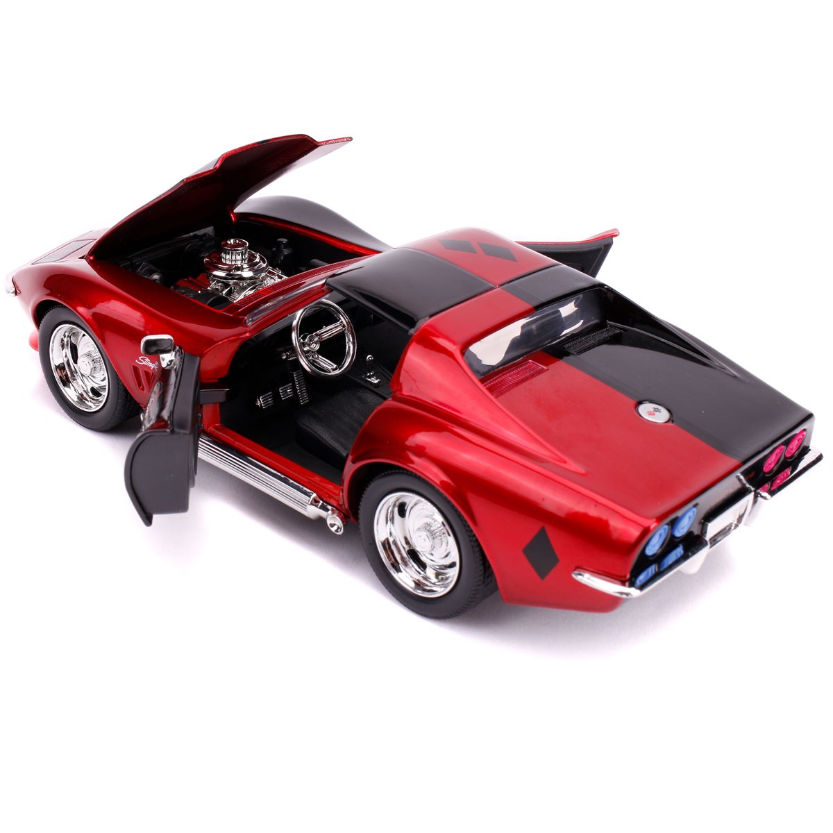 Harley Quinn 1969 Chevy Corvette Stingray The New 52 1:24 Scale Die-Cast Metal Vehicle