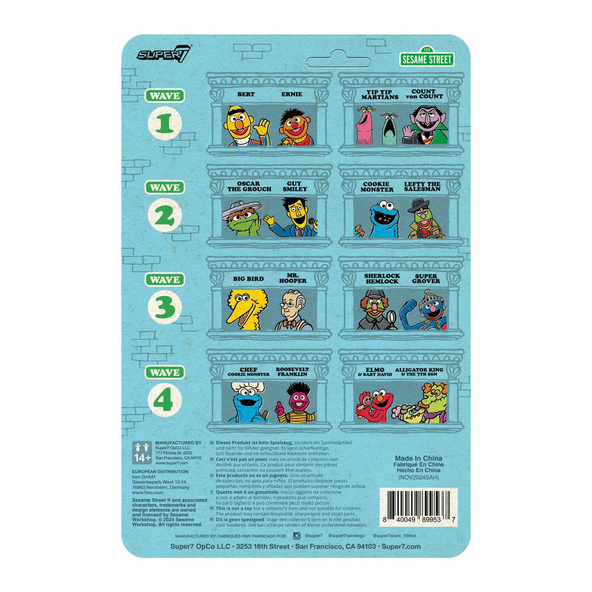 Sesame Street Roosevelt Franklin 3 3/4-Inch ReAction Figure