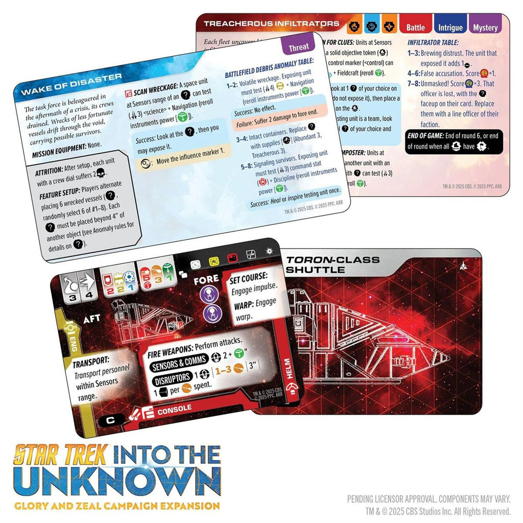 Star Trek: Into the Unknown Glory and Zeal Campaign Expansion Accessory Pack