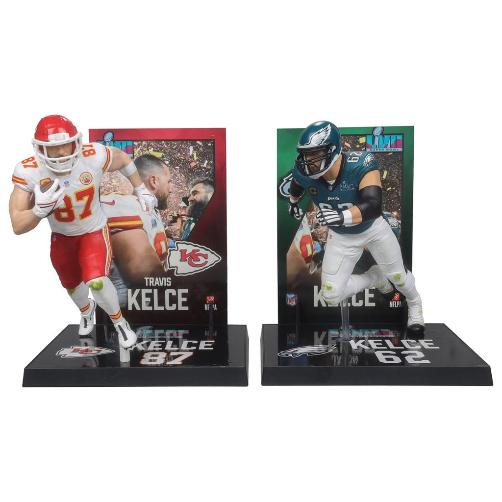 NFL SportsPicks 2024 Travis Kelce and Jason Kelce 7-Inch Scale Posed Figure 2-Pack