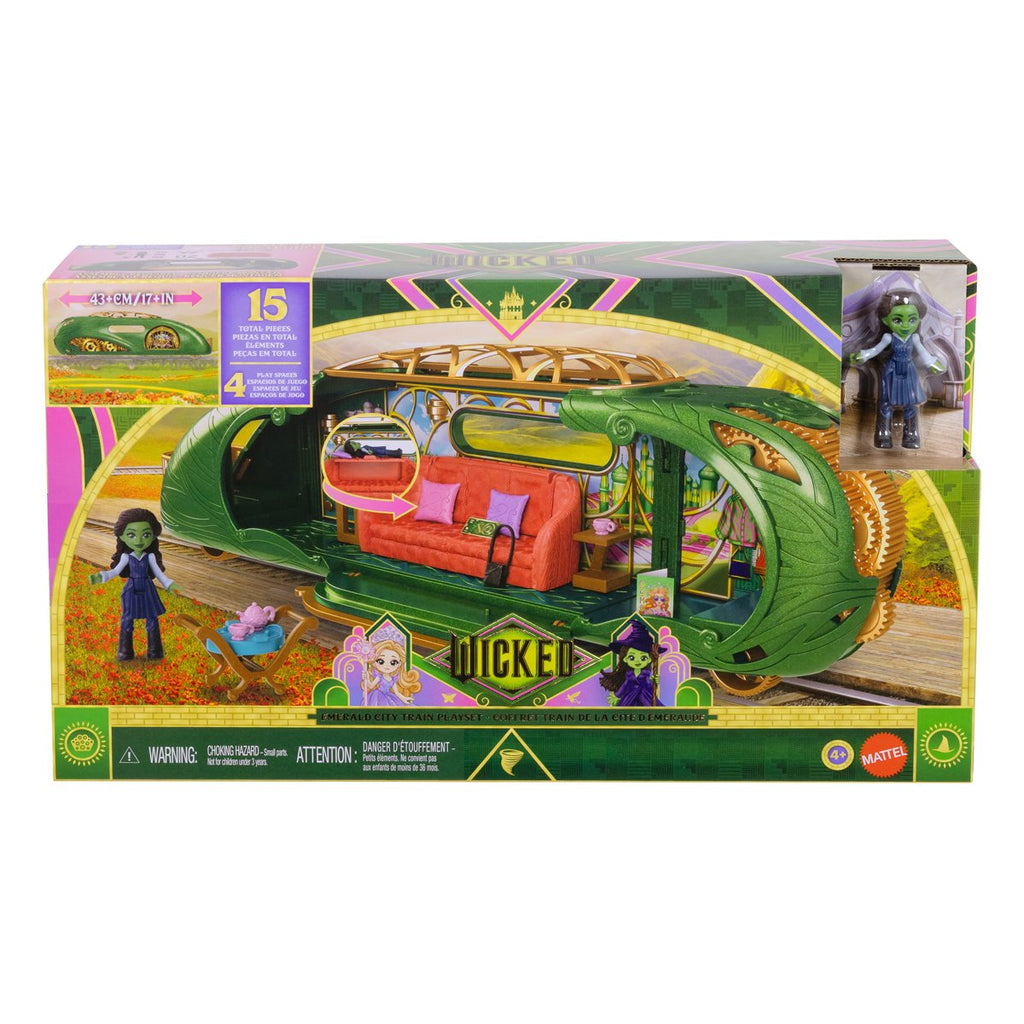 Wicked Emerald City Train Playset with Elphaba Mini-Doll
