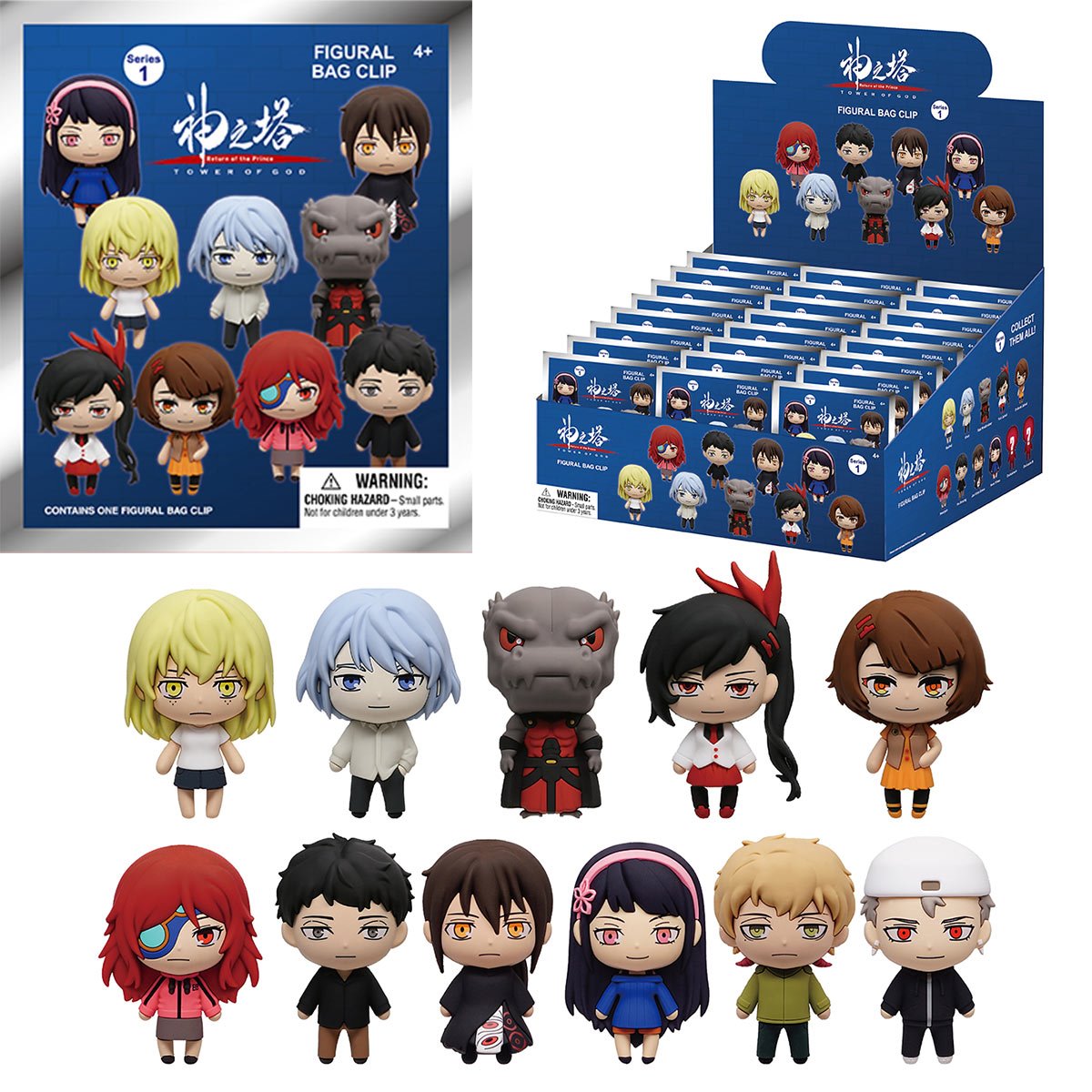 Tower of God 3D Foam Bag Clip Random 6-Pack