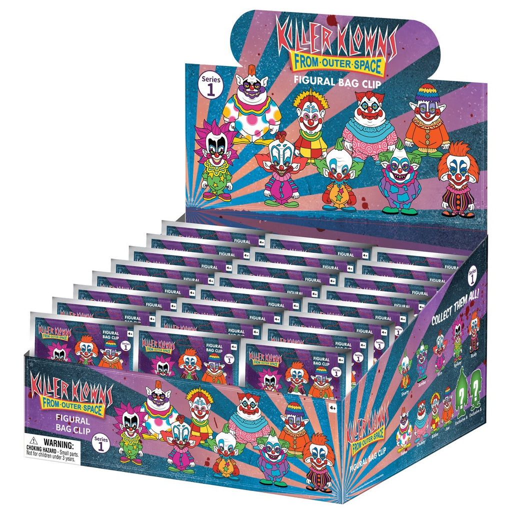 Killer Klowns From Outer Space Series 1 3D Foam Bag Clip Random 6-Pack