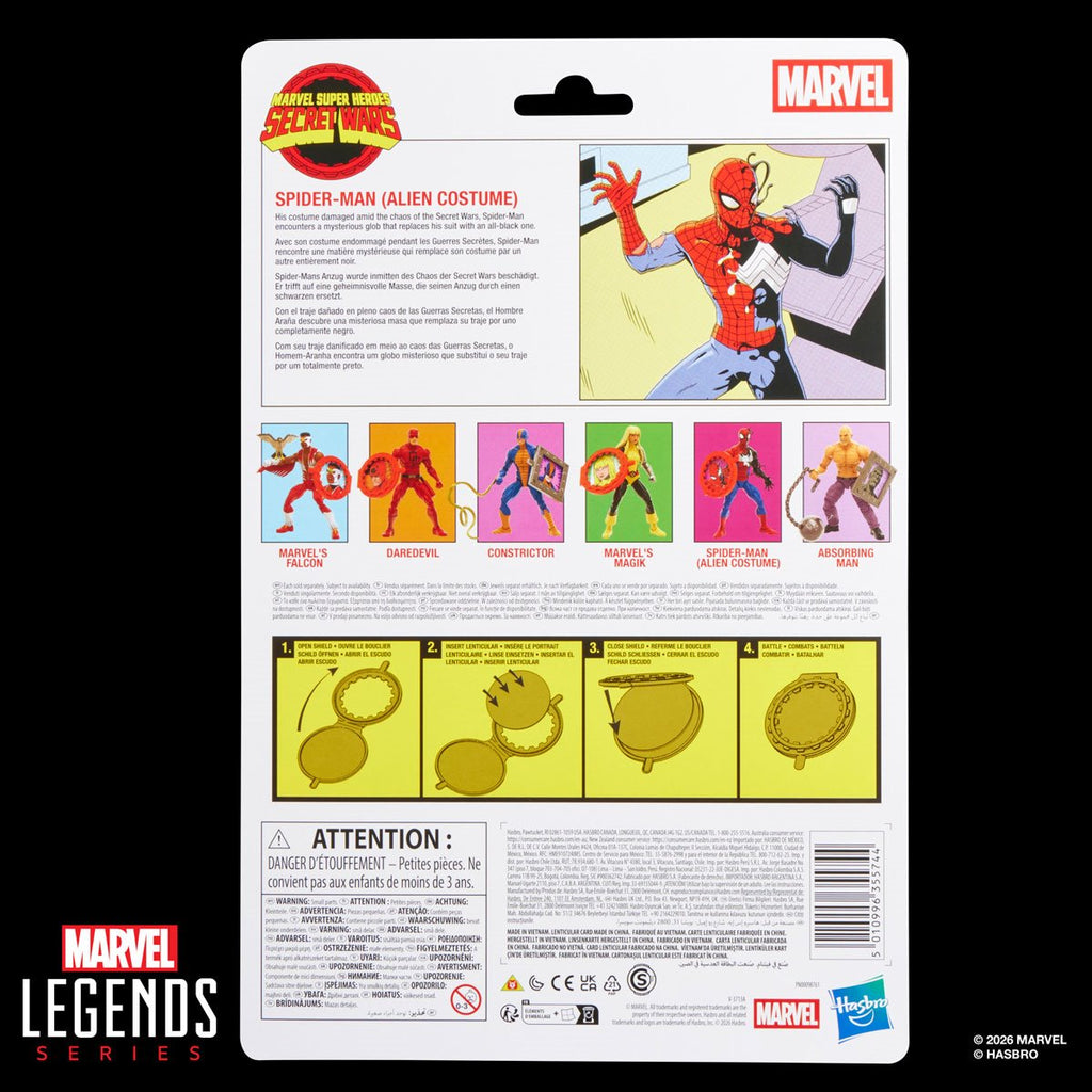 Secret Wars Marvel Legends Series Spider-Man (Alien Costume) 6-Inch Action Figure