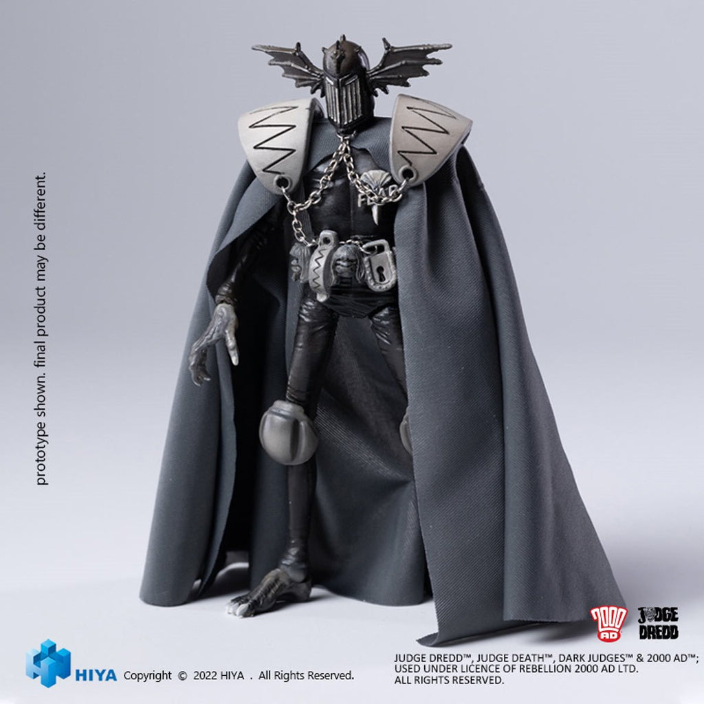 Judge Dredd Judge Fear Black and White Exquisite Mini Series 1:18 Scale Action Figure
