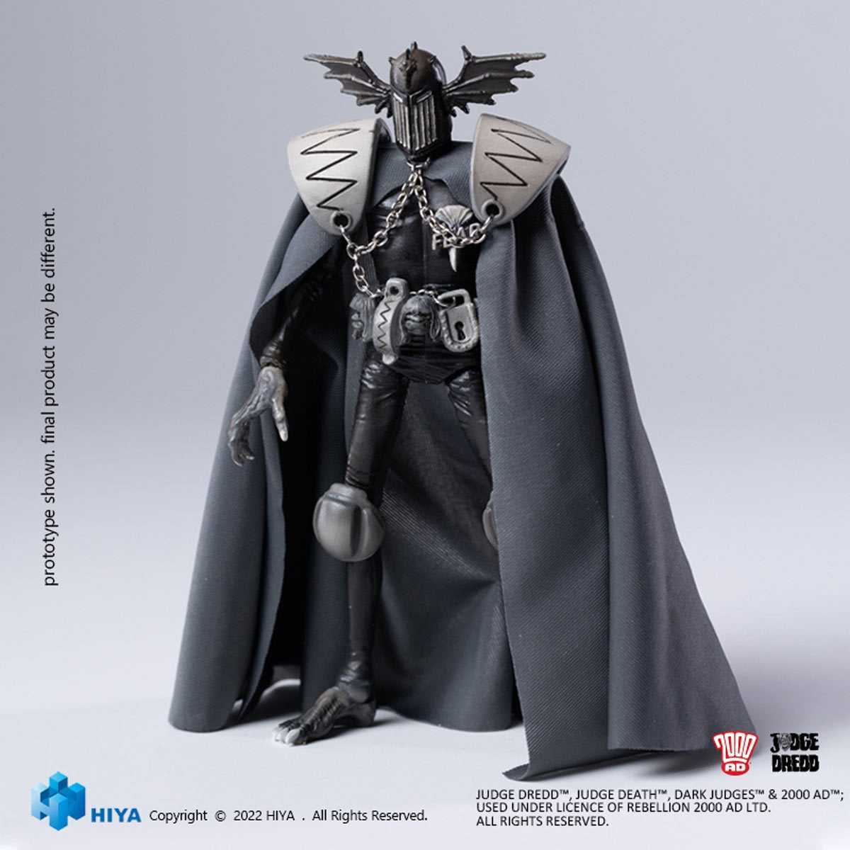 Judge Dredd Judge Fear Black and White Exquisite Mini Series 1:18 Scale Action Figure