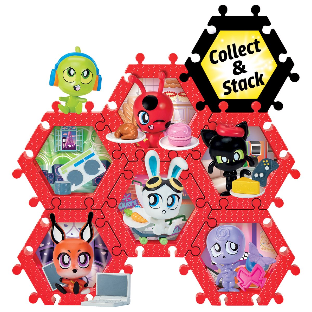 Miraculous Ladybug Miracle Stack Shack Surprise Mini-Figure Case of 16