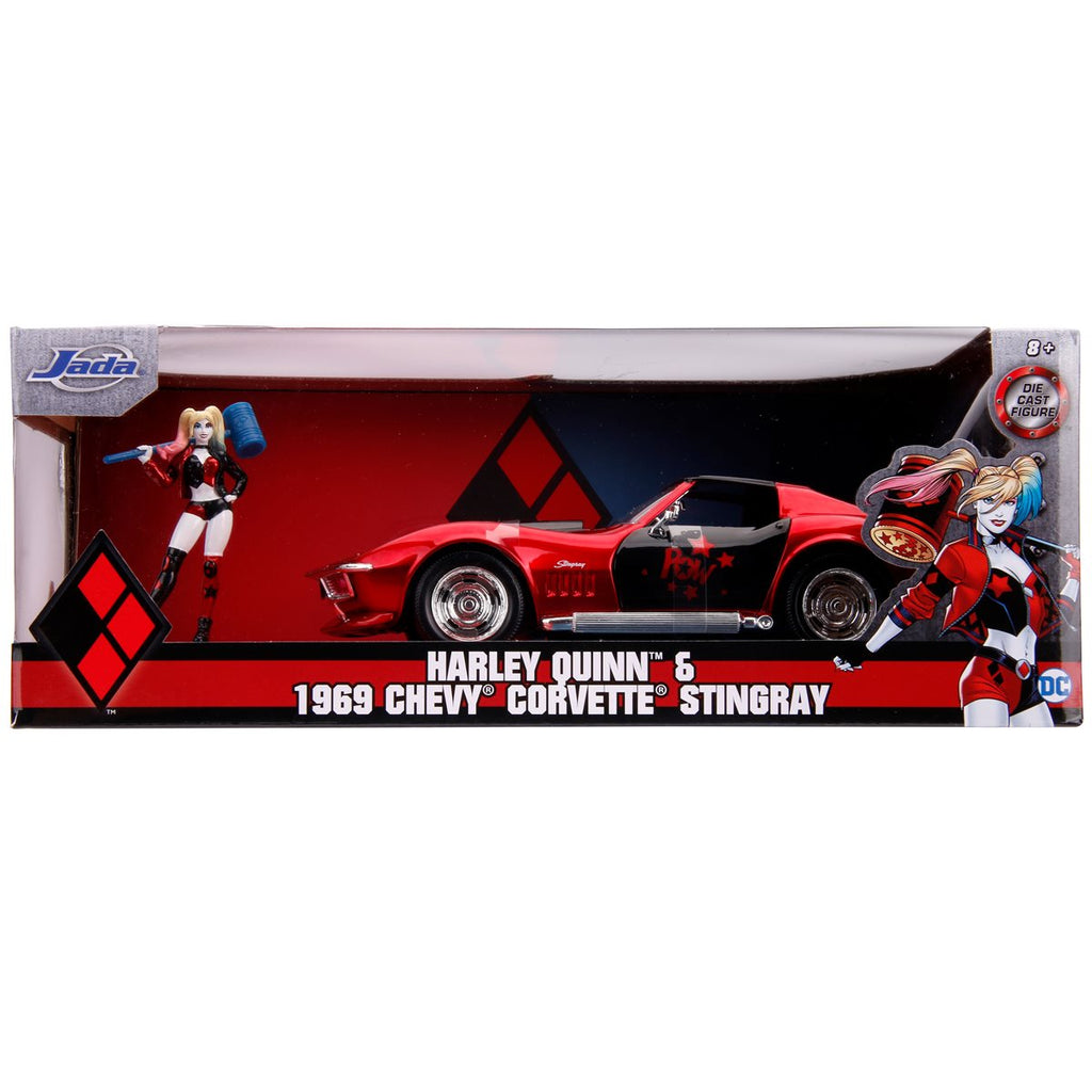 Harley Quinn 1969 Chevy Corvette Stingray The New 52 1:24 Scale Die-Cast Metal Vehicle