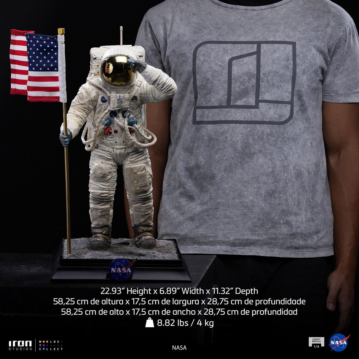 NASA Apollo 11 Astronaut Legacy Replica 1:4 Scale Statue