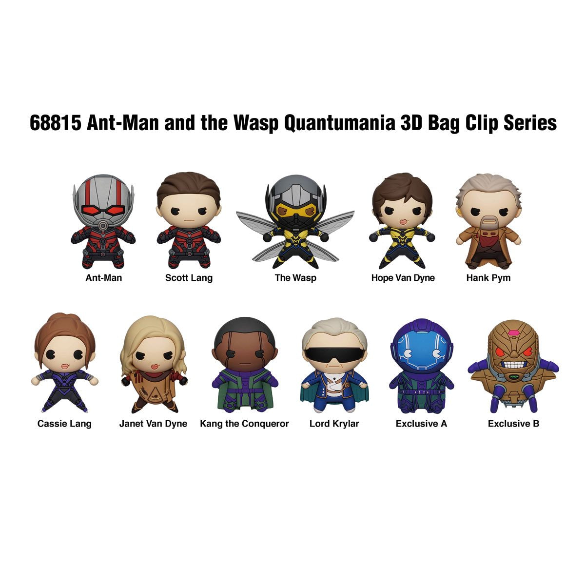 Ant-Man and the Wasp: Quantumania 3D Bag Clip Random 6-Pack