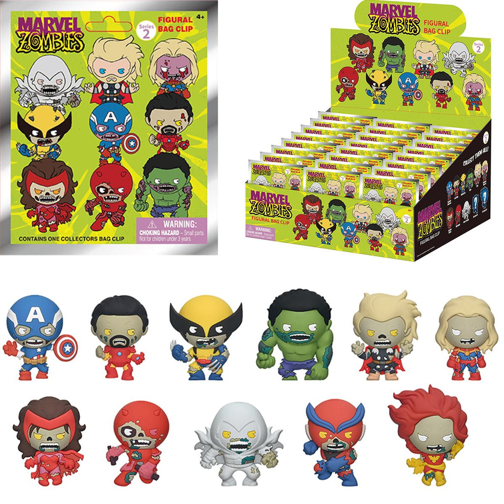 Marvel Zombies Series 2 3D Foam Bag Clip Random 6-Pack