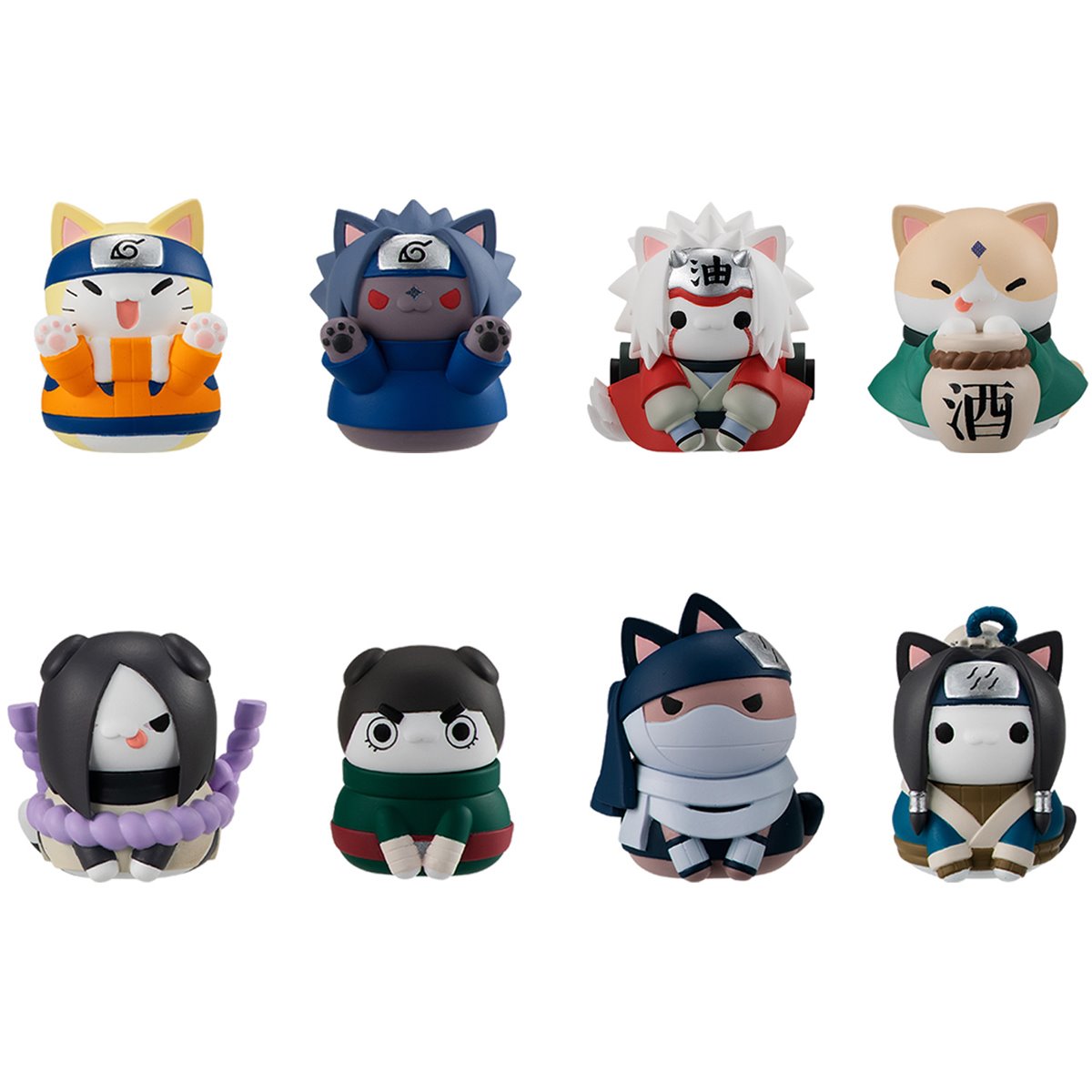 Naruto Nyaruto! Come Here Sasuke-Kun! Mega Cat Project Mini-Figure Case of 8