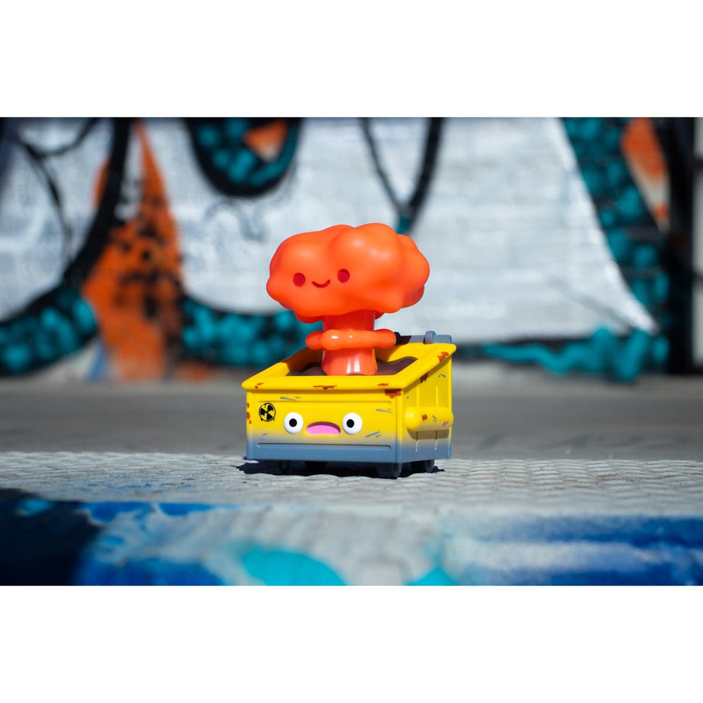 Lil Nuclear Dumpster Fire Radioactive Red Variant Vinyl Figure - Entertainment Earth Exclusive