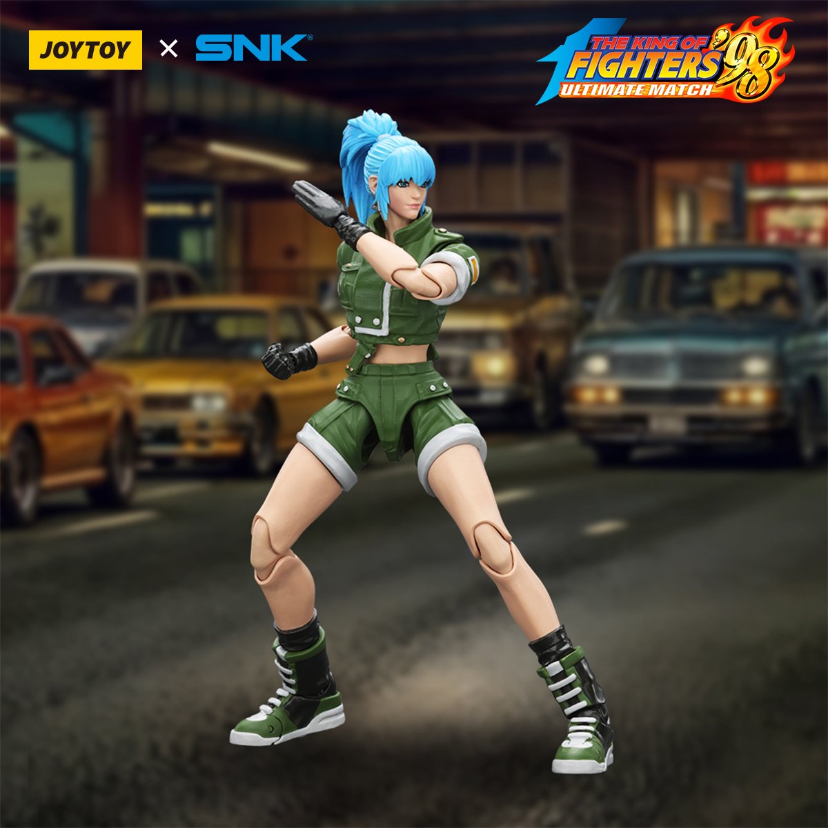 Joy Toy King of Fighters '98 Ultimate Match Ikari Warriors Team Leona Heidern 1:18 Scale Action Figure
