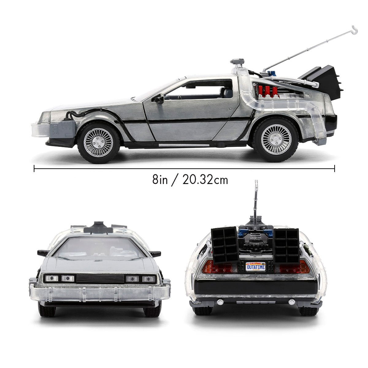 Hollywood Rides Back to the Future Time Machine 40th Anniversary 1:24 Scale Die-Cast Metal Vehicle