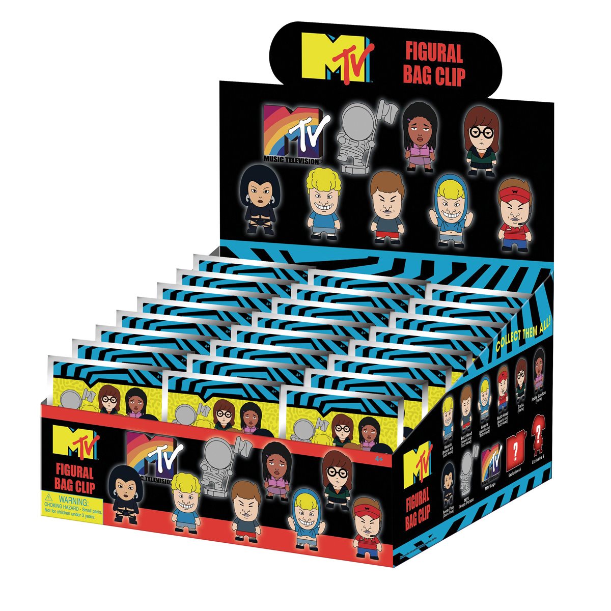MTV Shows 3D Foam Bag Clip Display Case of 24