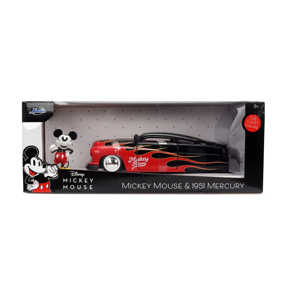 Hollywood Rides Disney 1951 Mercury 1:24 Scale Die-Cast Metal Vehicle with Mickey Mouse Figure