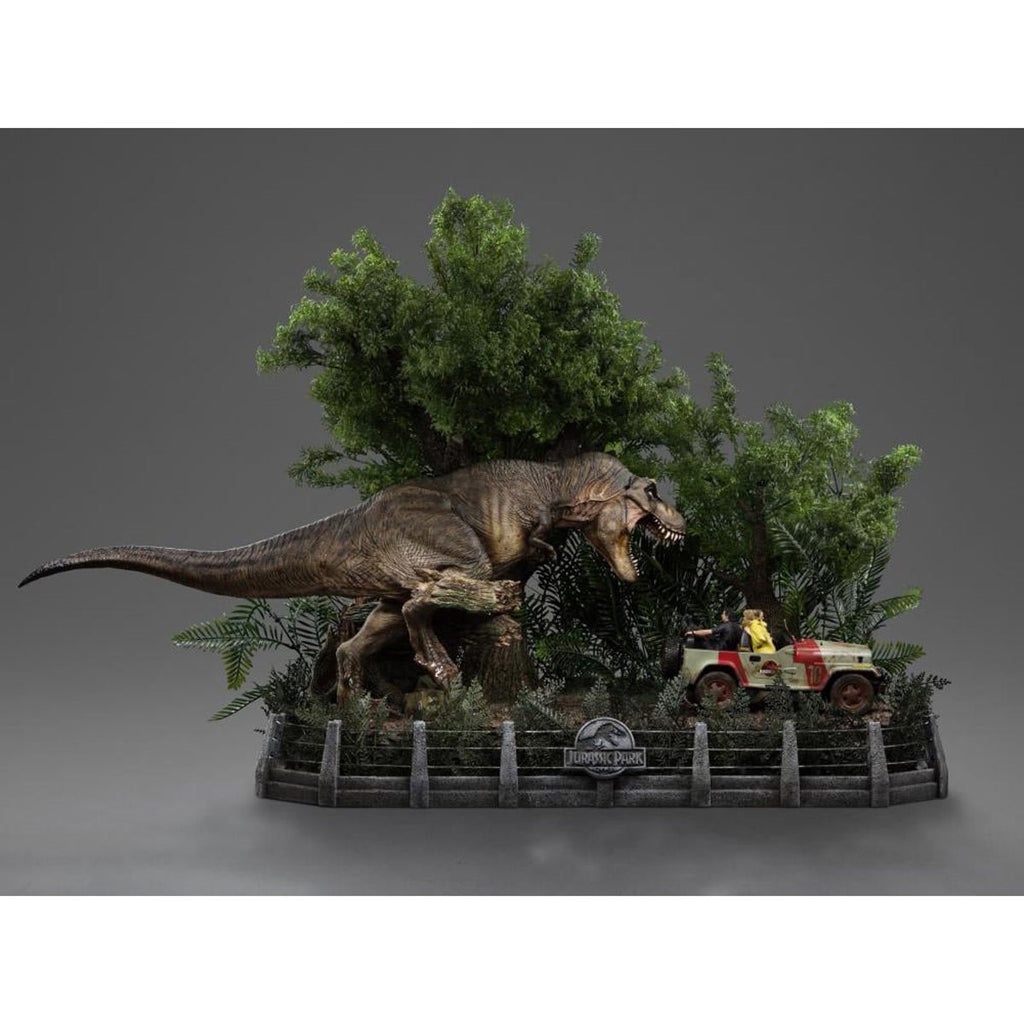 Jurassic Park T-Rex Chase 1:20 Demi Art Scale Limited Edition Statue