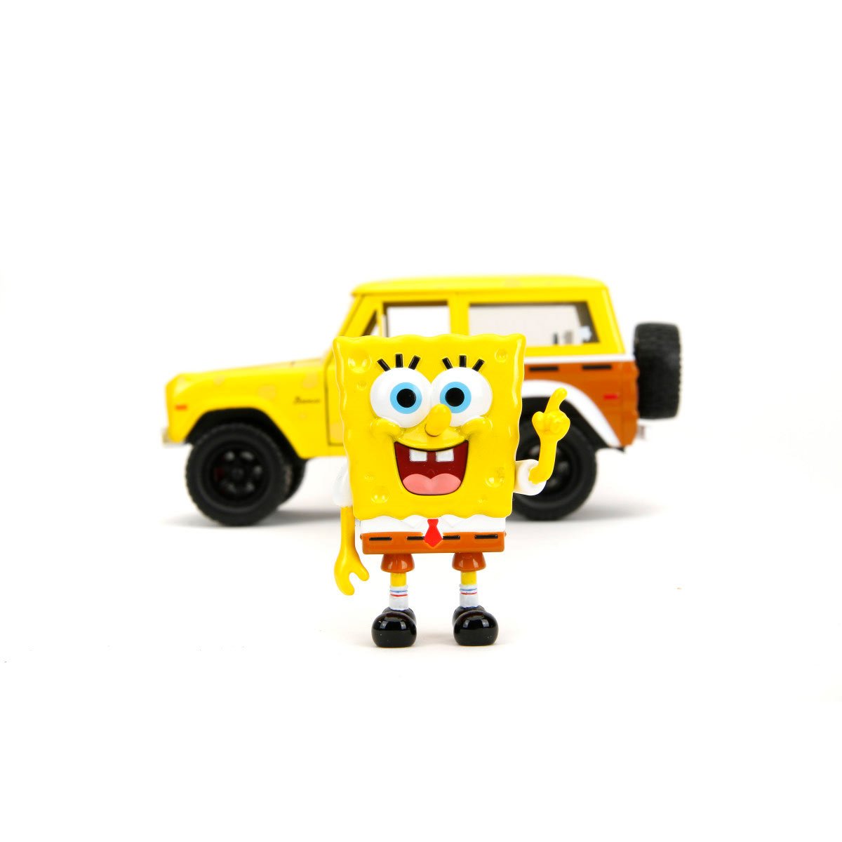 SpongeBob SquarePants 1972 Ford Bronco 1:24 Scale Die-Cast Metal Vehicle with Figure