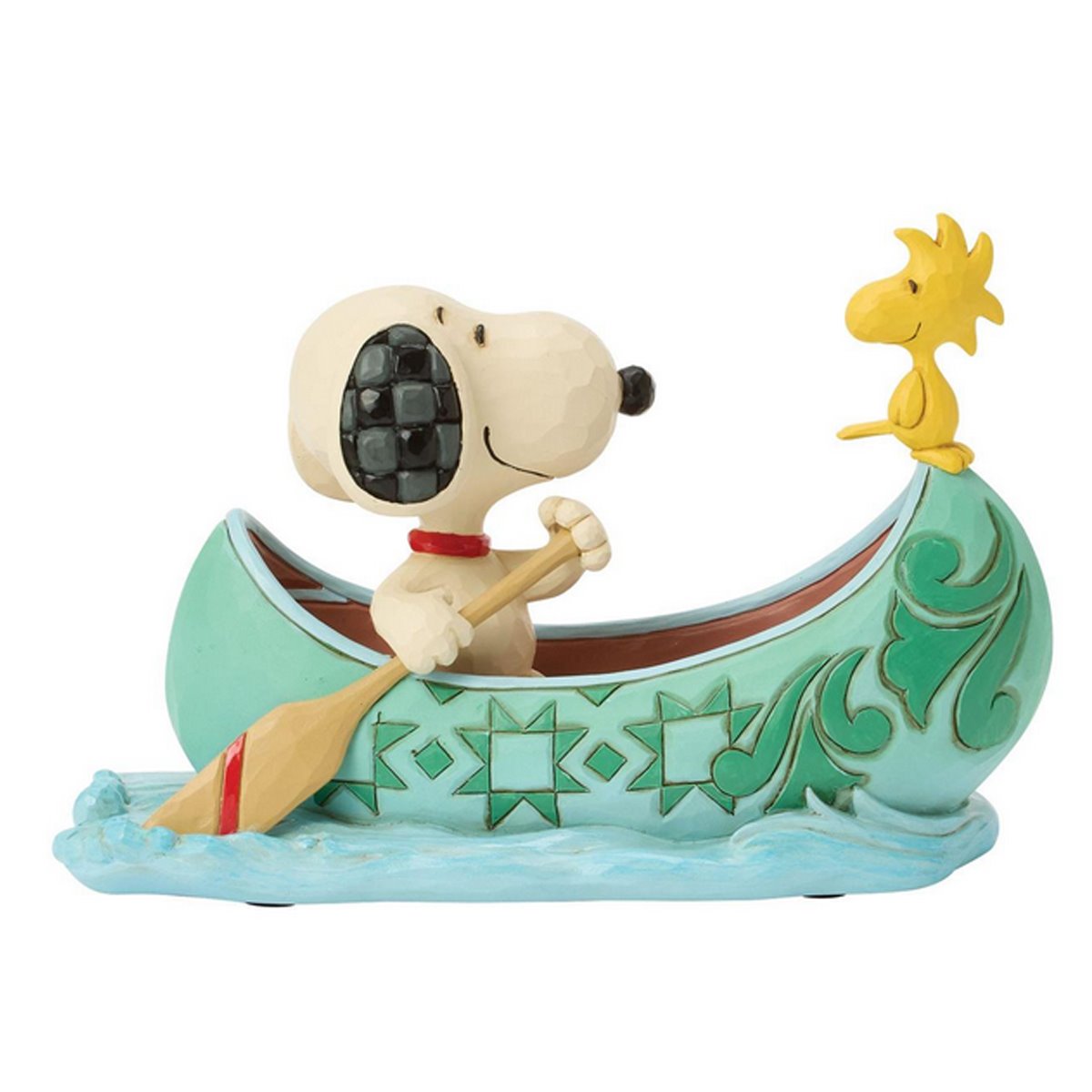 Peanuts Snoopy and Woodstock in Canoe by Jim Shore Statue
