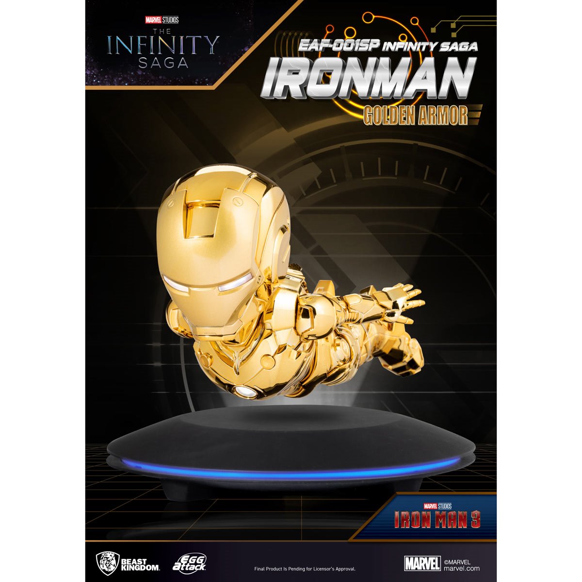 Marvel Studios: The Infinity Saga Iron Man Golden Armor Version EAF-001SP Egg Attack Floating Statue