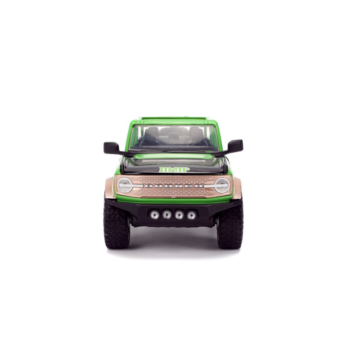 M&M's 2021 Ford Bronco 1:24 Scale Die-Cast Metal Vehicle with Green Figure