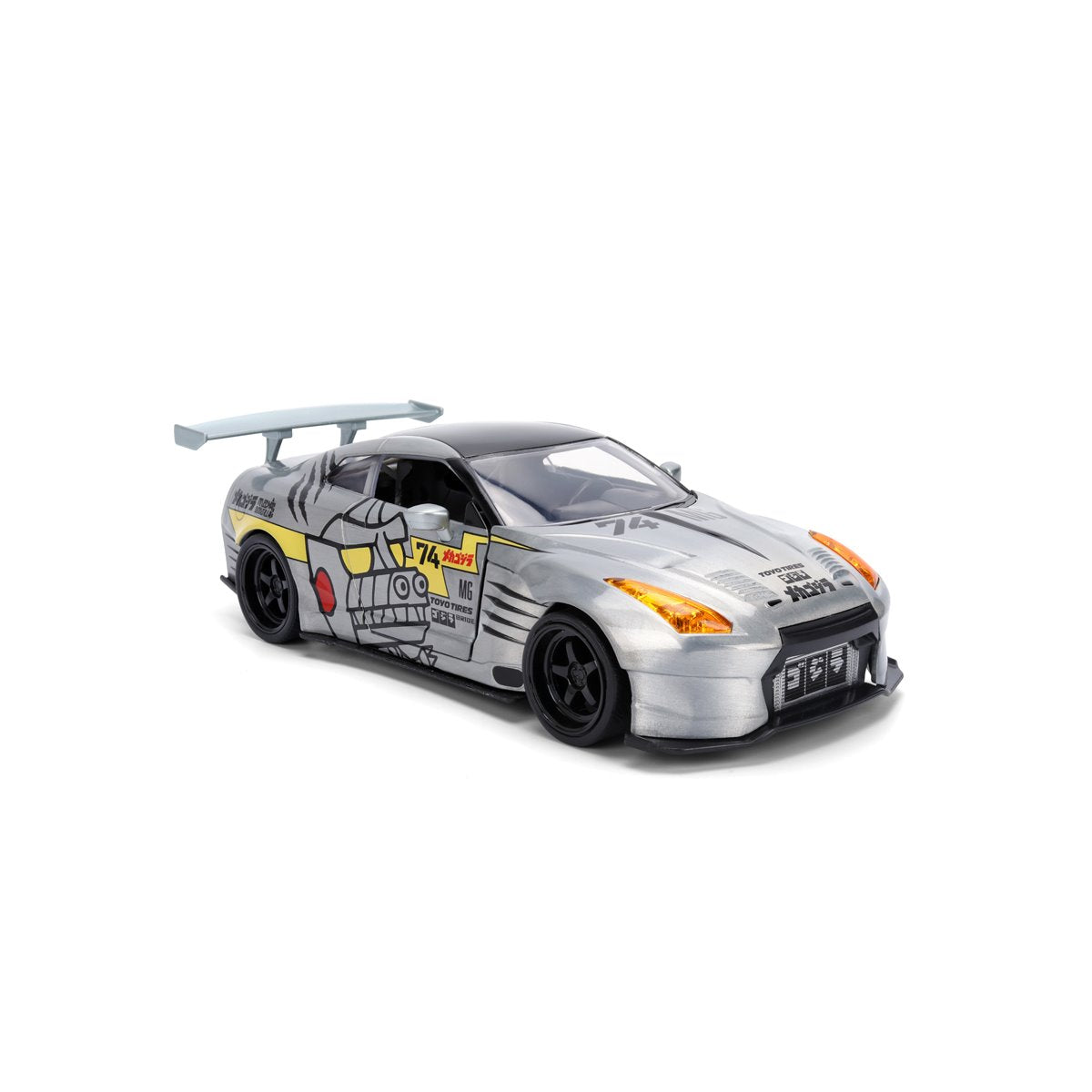 Godzilla 2009 Nissan GT-R R35 Ben Sopra 1:24 Scale Die-Cast Metal Vehicle with Mechagodzilla Figure