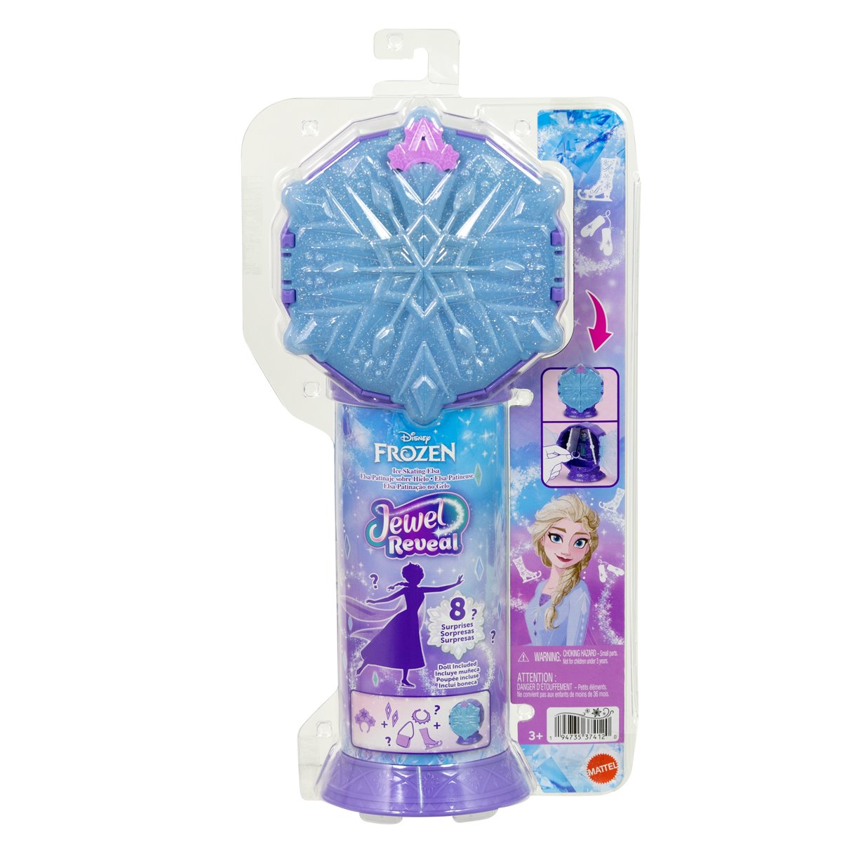 Disney Frozen Jewel Reveal Ice Elsa Skating Fashion Doll
