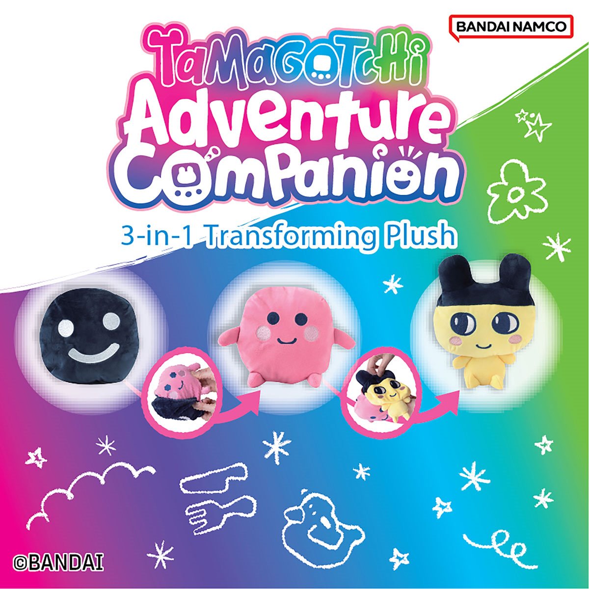 Tamagotchi Mametchi Tamagotchi Adventure Companion 3-in-1 Transforming Plush and Backpack
