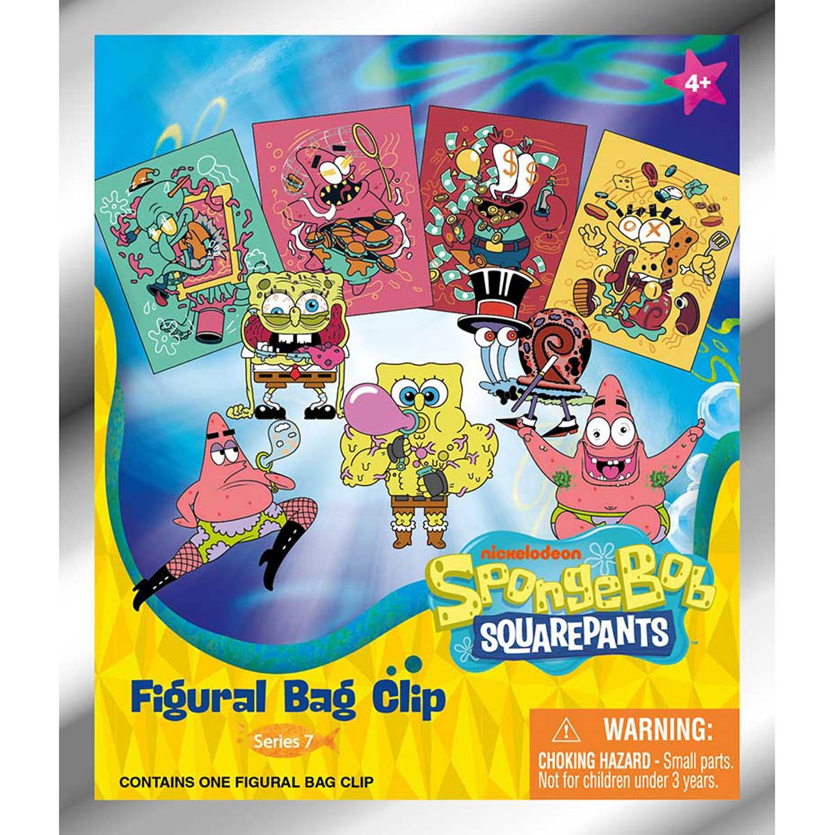Nickelodeon Series 7 3D Foam Bag Clip Display Case of 24
