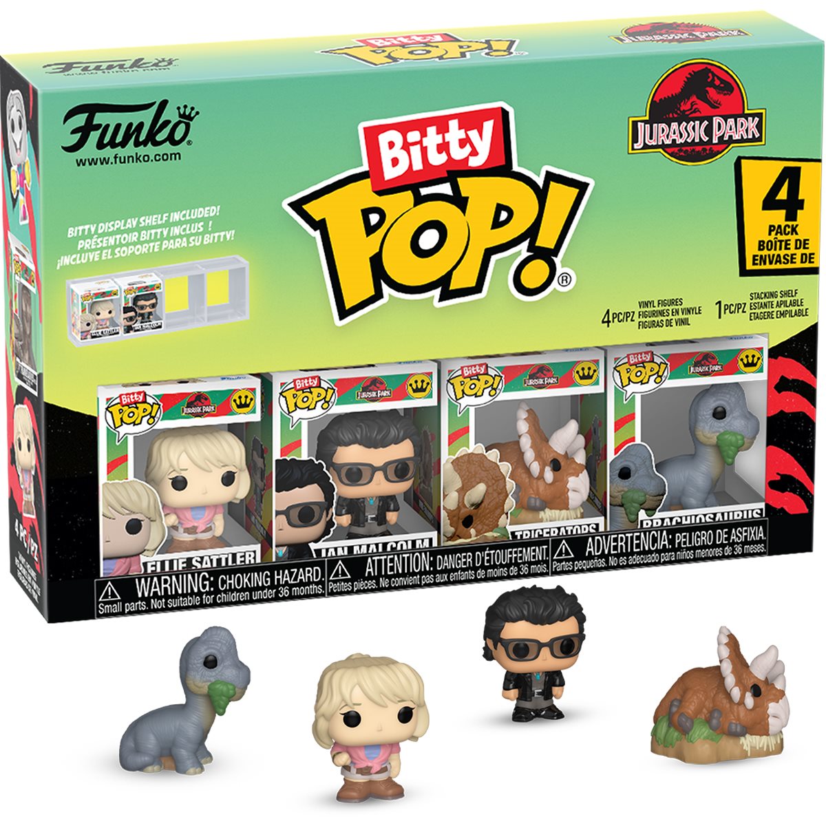 Jurassic Park Triceratops Funko Bitty Pop! Mini-Figure 4-Pack