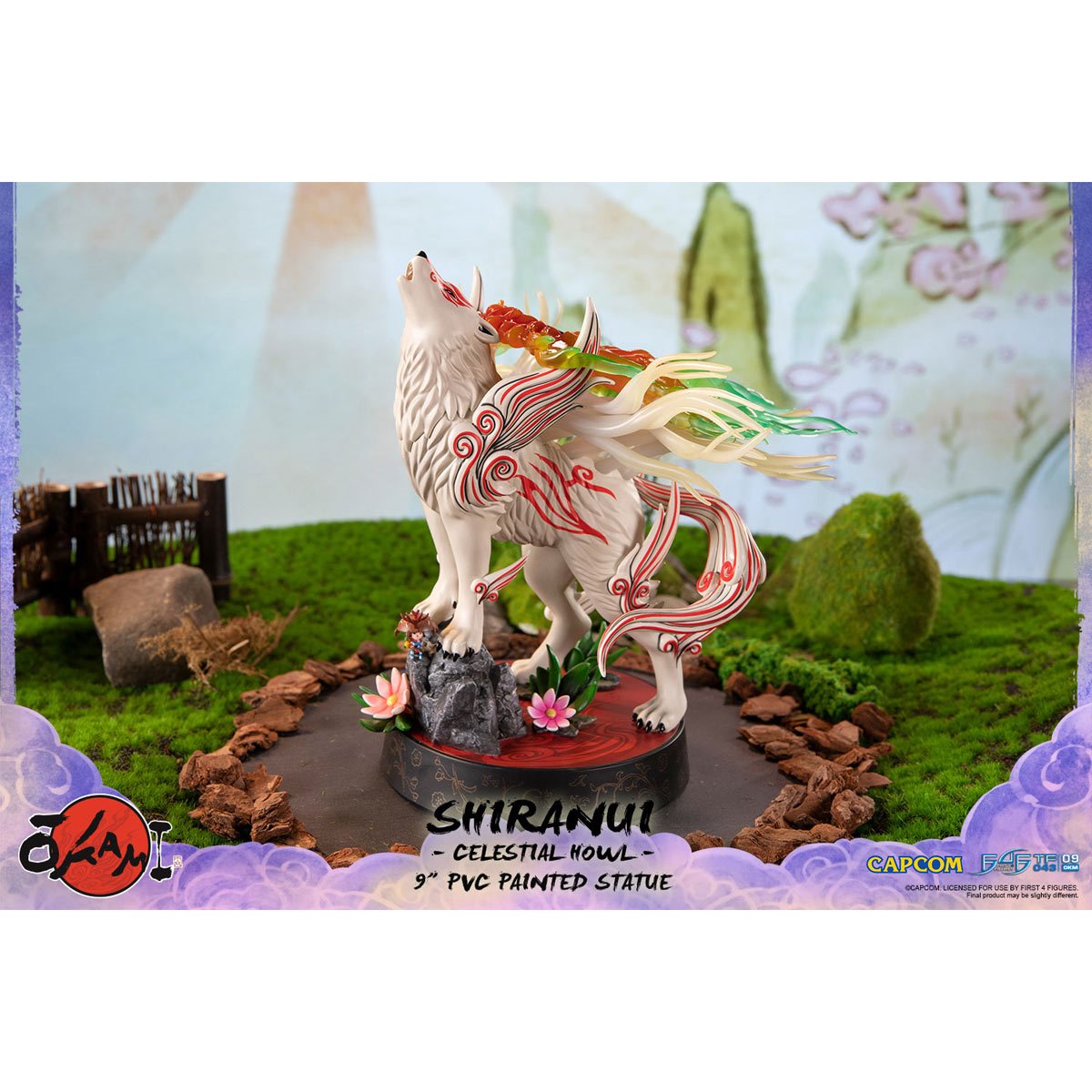 Okami: Shiranui 9-Inch Staute - Celestial Howl Pose