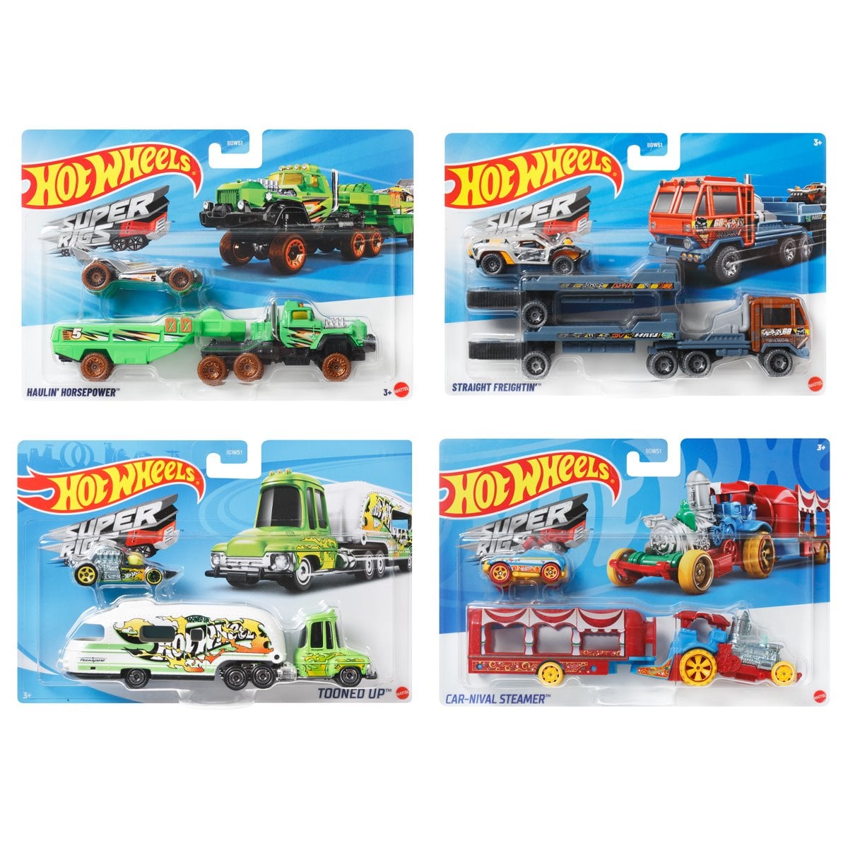 Hot Wheels Super Hauling Rig and Car 2026 Mix 2 Case of 6