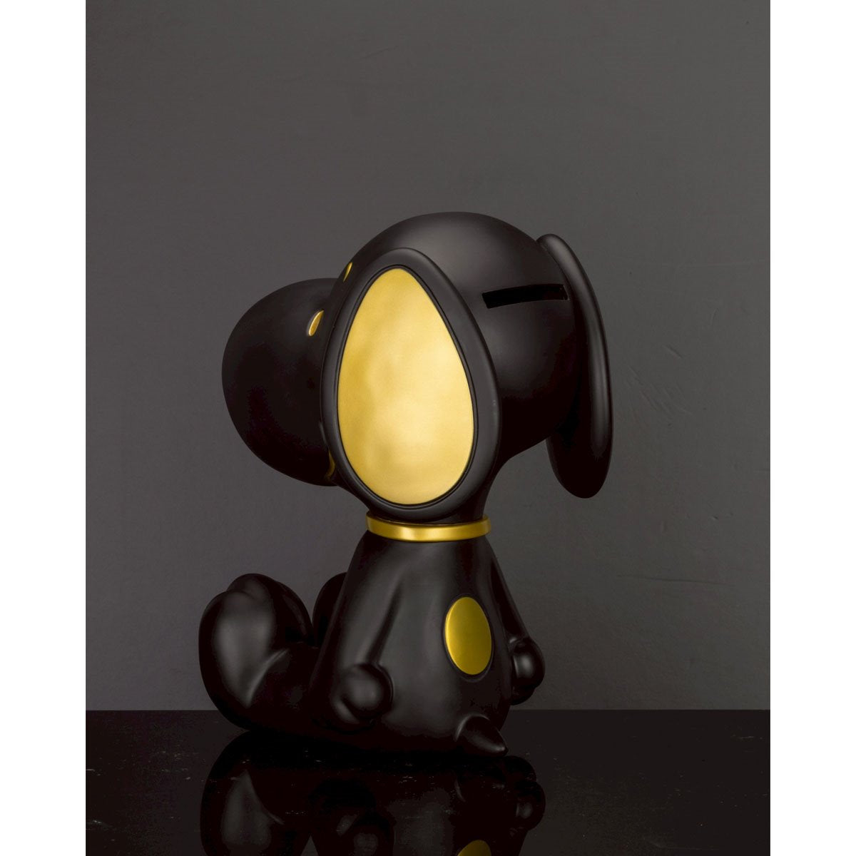 Peanuts Snoopy Black and Gold Version VPB-018SP Peanuts Series Vinyl Functional Piggy Bank