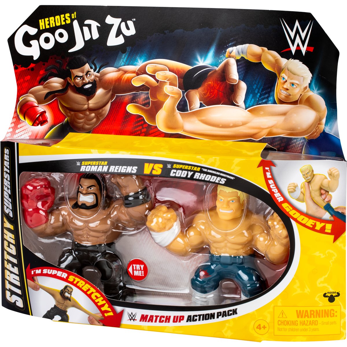 WWE Roman Reigns and Cody Rhodes Heroes of Goo Jit Zu Figure 2-Pack