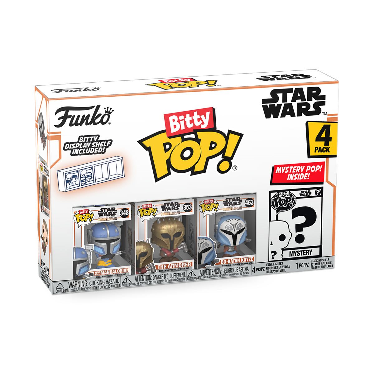 Star Wars: The Mandalorian Heavy Infantry Mandalorian Funko Bitty Pop! Mini-Figure 4-Pack