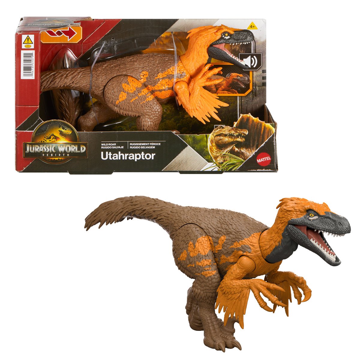 Jurassic World Wild Roar Utahraptor Action Figure