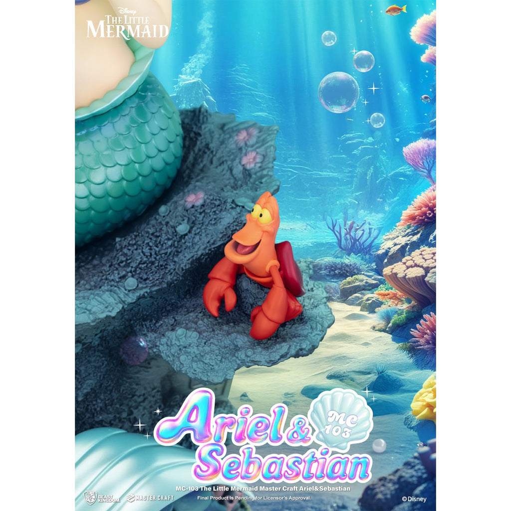 The Little Mermaid Master Craft Ariel and Sebastian Statue