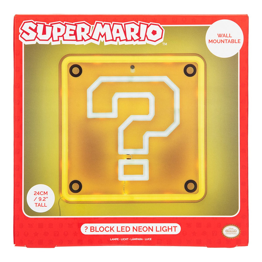 Super Mario Bros. Question Block Wall Mountable LED Neon Light