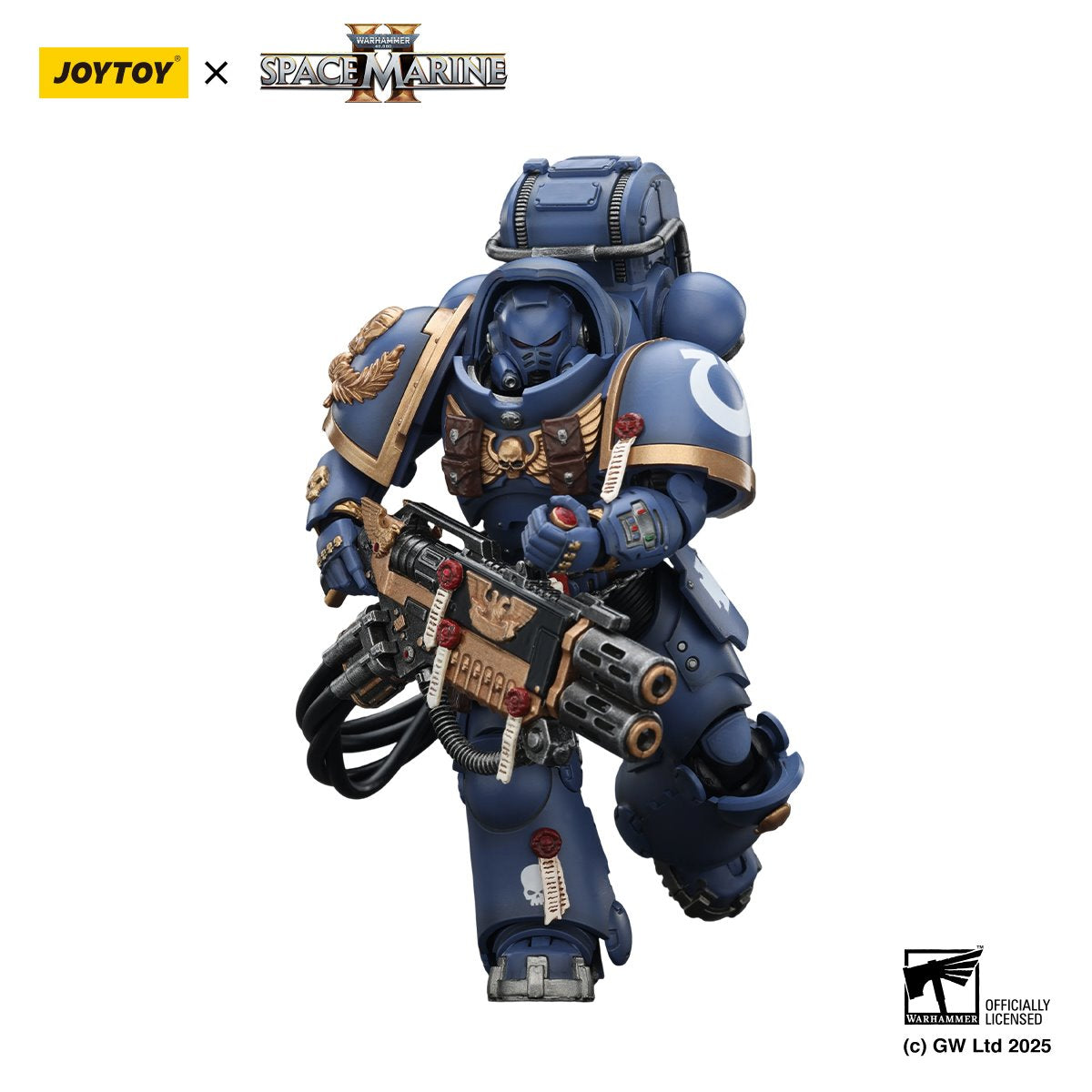 Joy Toy Warhammer Space Marine Ultramarine Heavy Artificer Armour with Relic Multi-Melta 1:18 Scale Action Figure