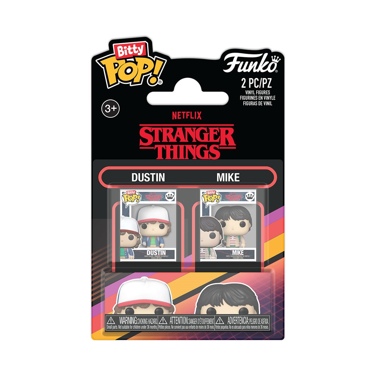 Stranger Things Season 1 Dustin and Mike Funko Bitty Pop! Mini-Figure 2-Pack