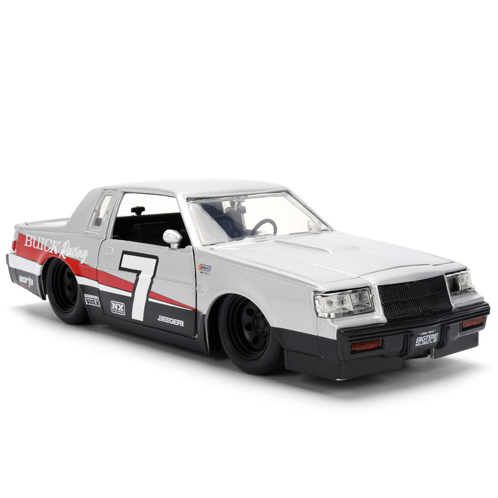 Bigtime Muscle 1987 Silver Buick Grand National 1:24 Scale Die-Cast Metal Vehicle