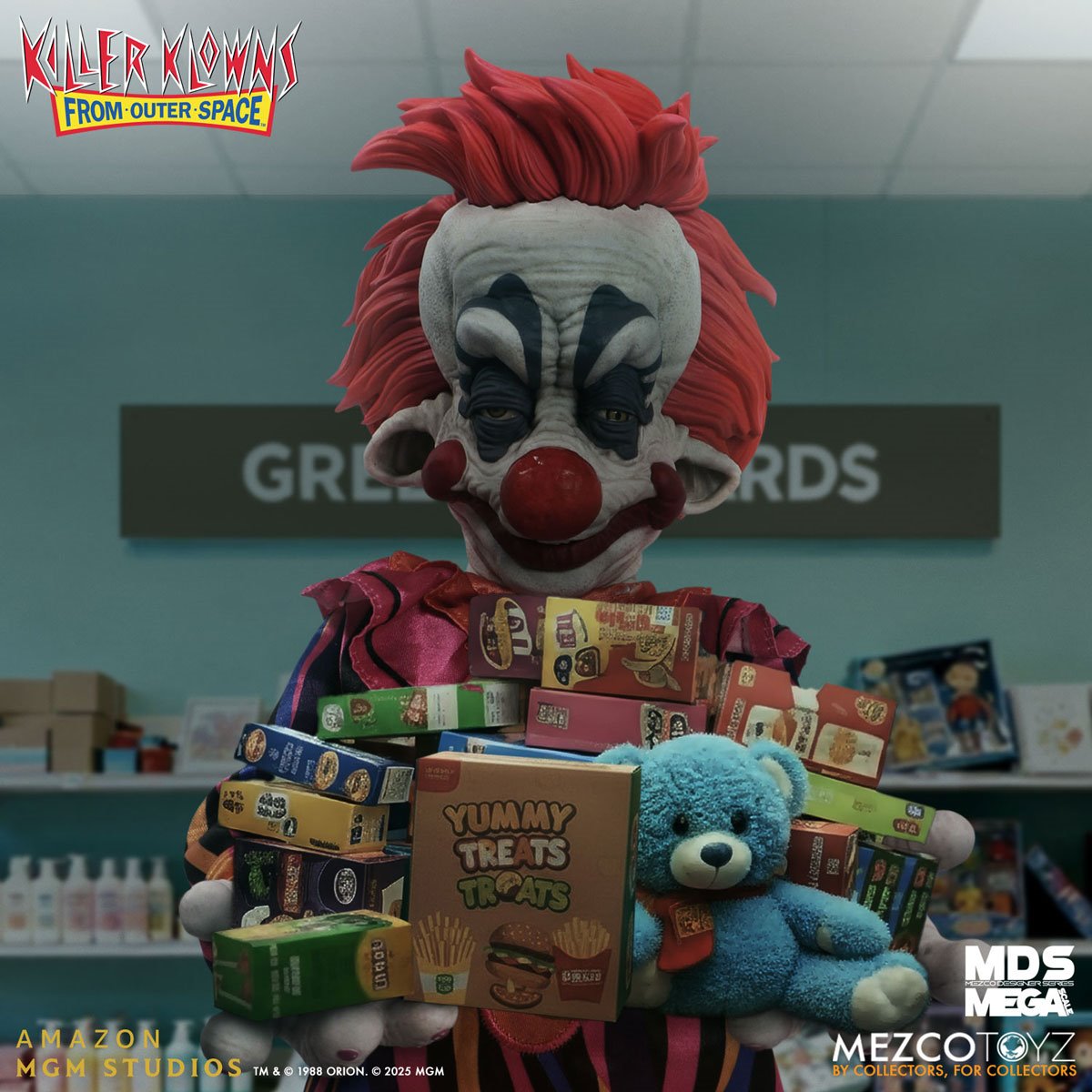 Killer Klowns From Outer Space Rudy with Sound Mezco Designer Series Mega-Scale 15-Inch Doll