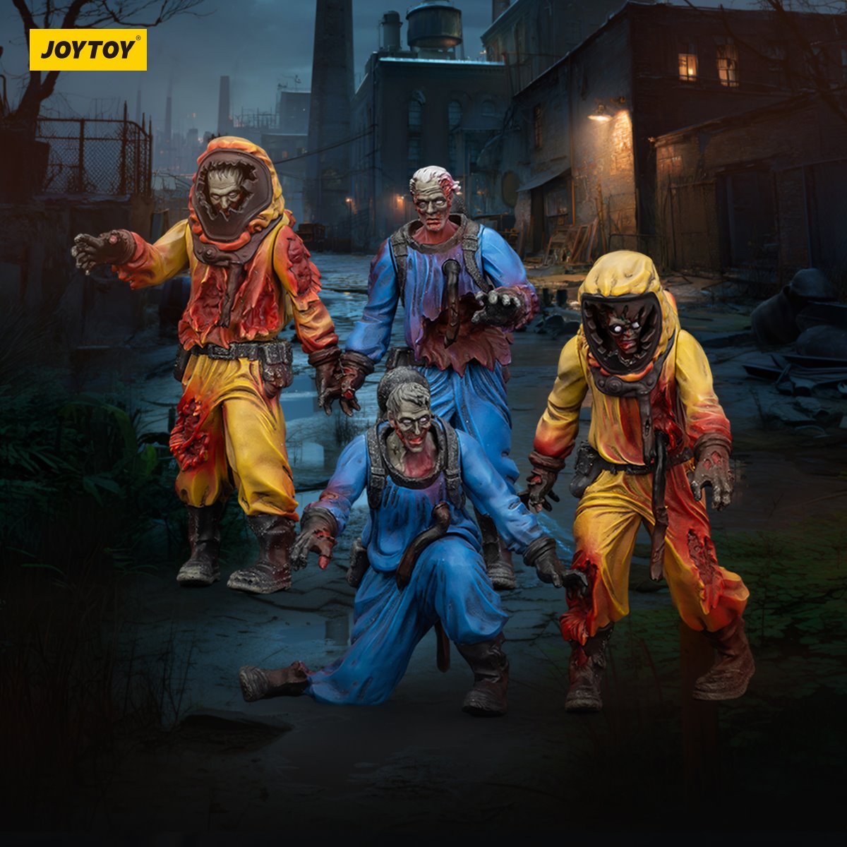 Joy Toy Dark Source Zombie Biochemical Lab 1:25 Scale Action Figure 4-Pack